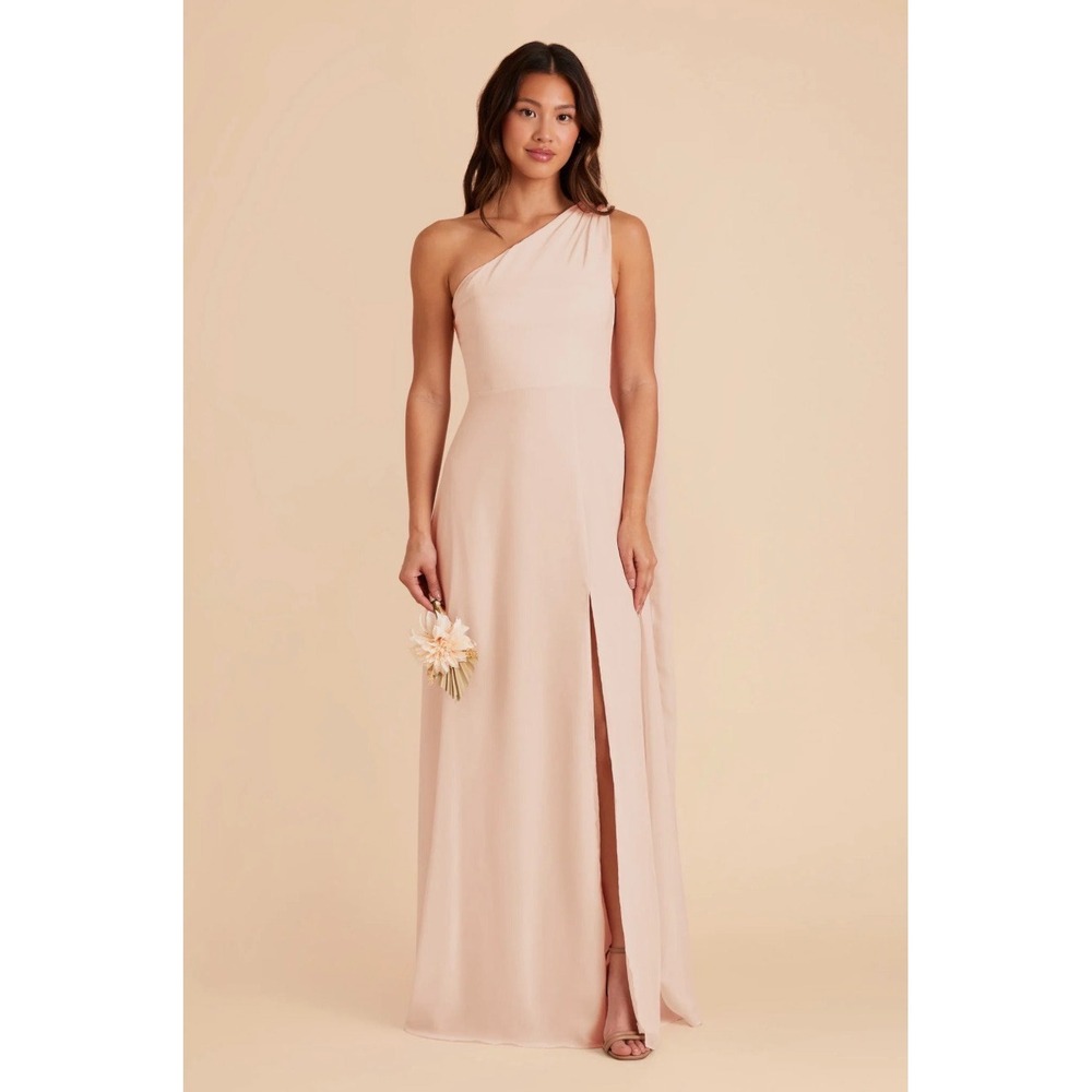 Birdy Grey Melissa One Shoulder Chiffon Bridesmaid Dress Maxi Gown Medium